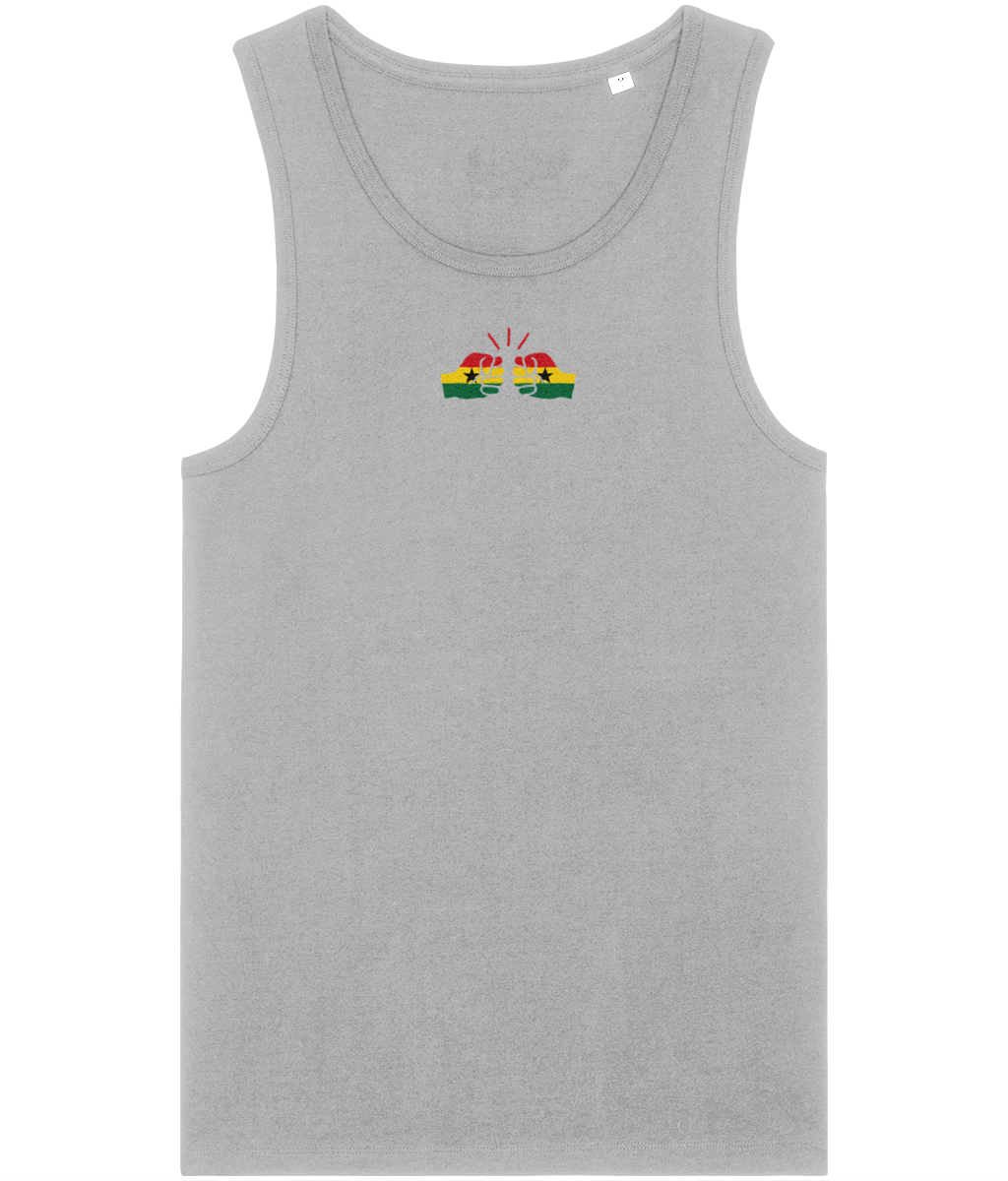 We Run Tings, Ghana, Men's, Organic Cotton, Tank/Vest Top, Small Centre Logo