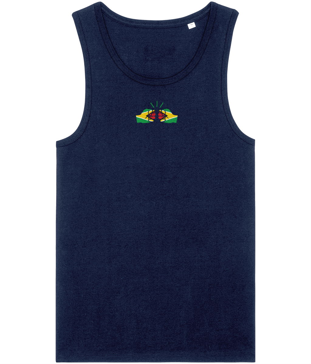 We Run Tings, Guyana, Men's, Organic Cotton, Tank/Vest Top, Small Centre Logo