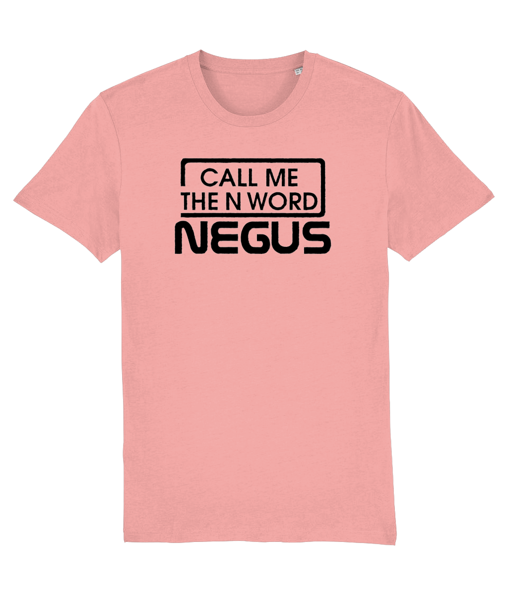 Call Me The N Word Negus, Men's, Organic Ring Spun Cotton T-Shirt, Black Logo