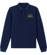 Call Me The N Word Negus, Long Sleeve Cotton Polo Shirt, Gold Logo, Various Colours