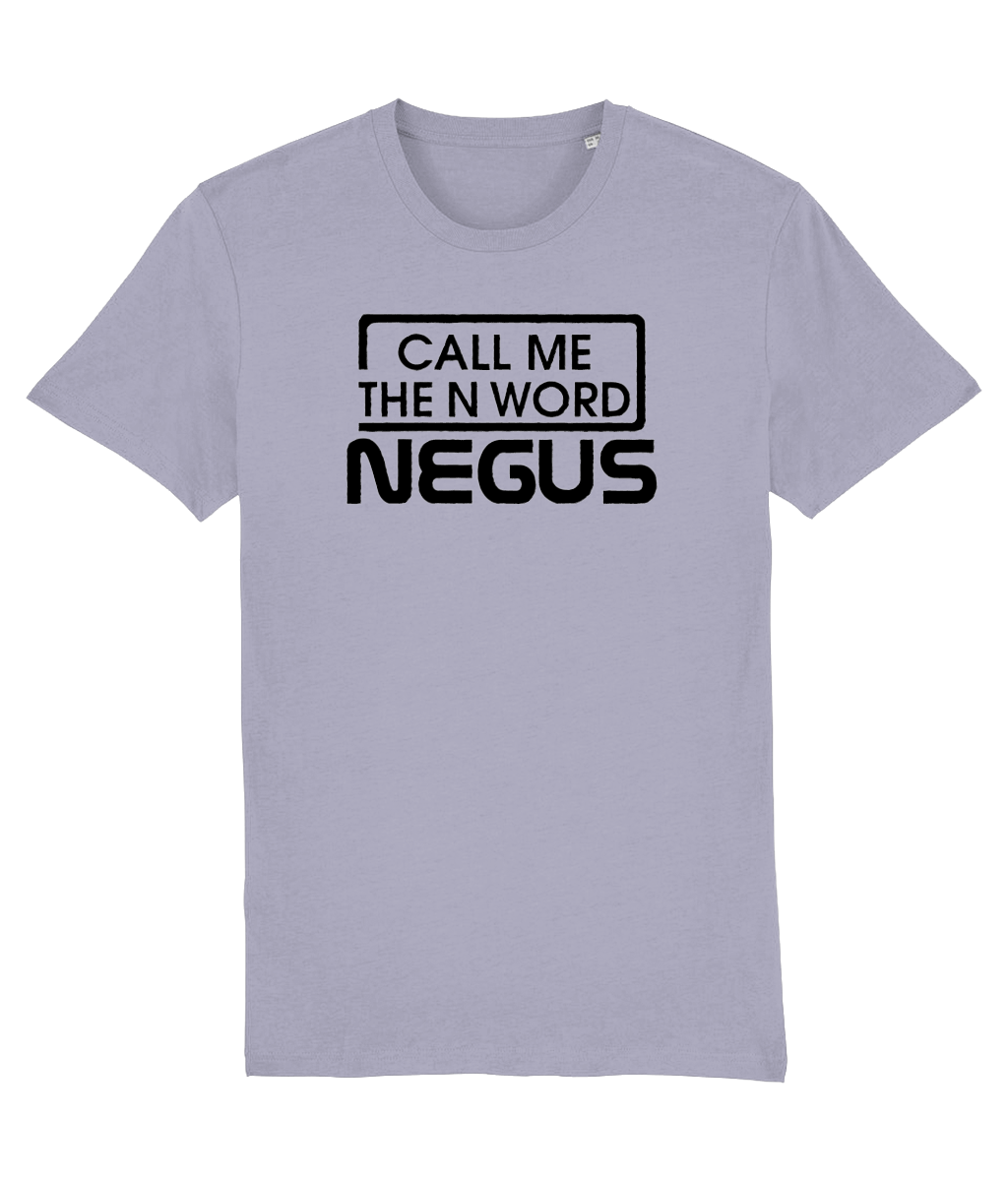 Call Me The N Word Negus, Men's, Organic Ring Spun Cotton T-Shirt, Black Logo