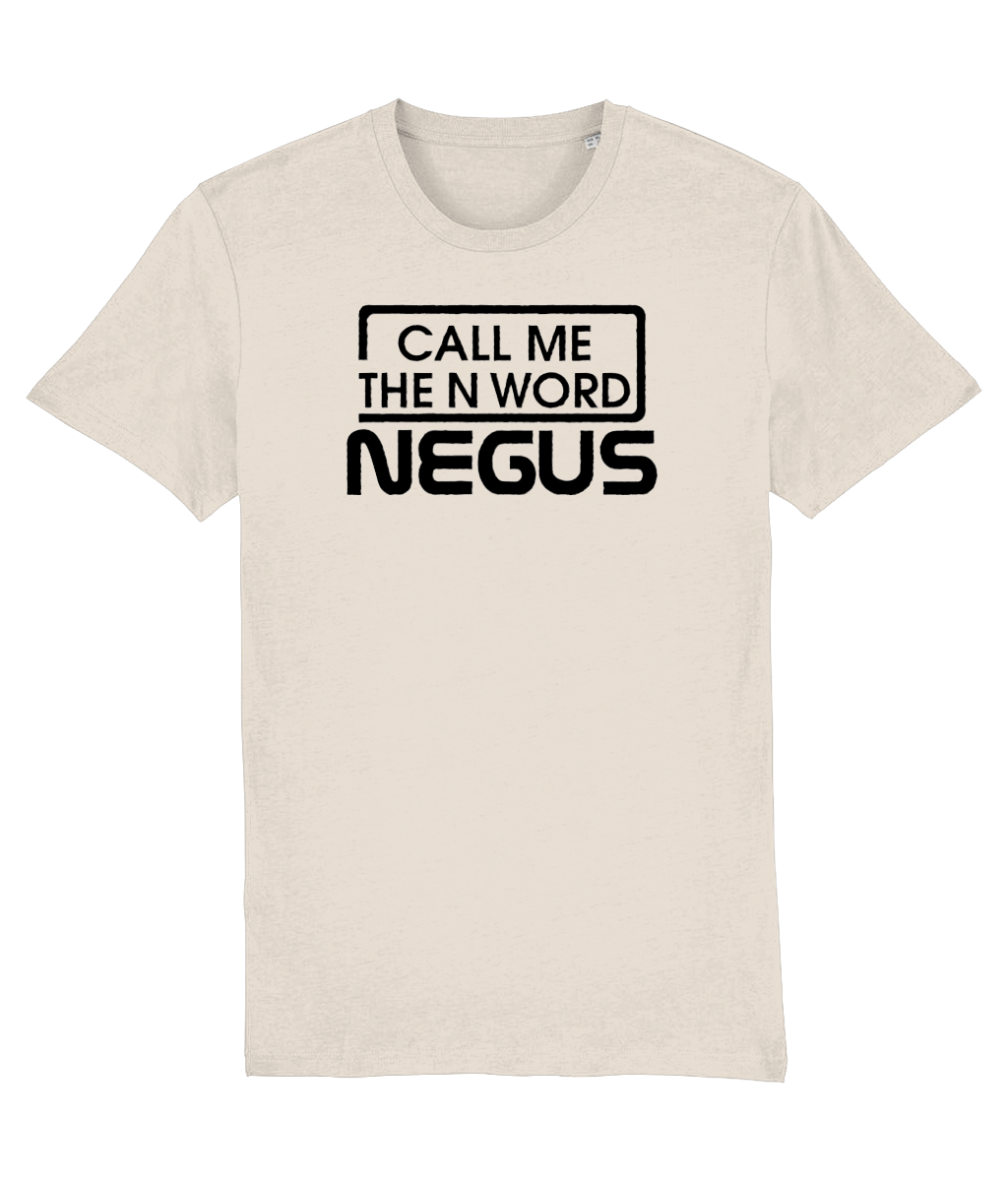 Call Me The N Word Negus, Men's, Organic Ring Spun Cotton T-Shirt, Black Logo
