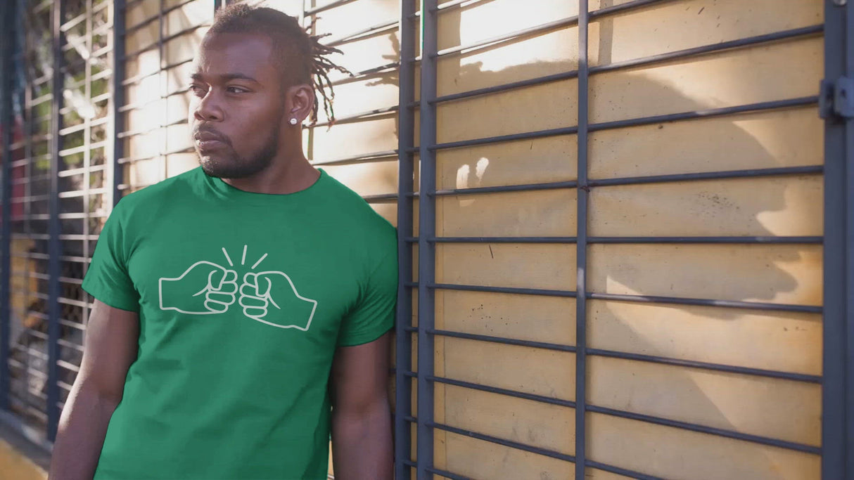 We Run Tings, Original, Organic Ring Spun Cotton T-Shirt, White Centre Logo