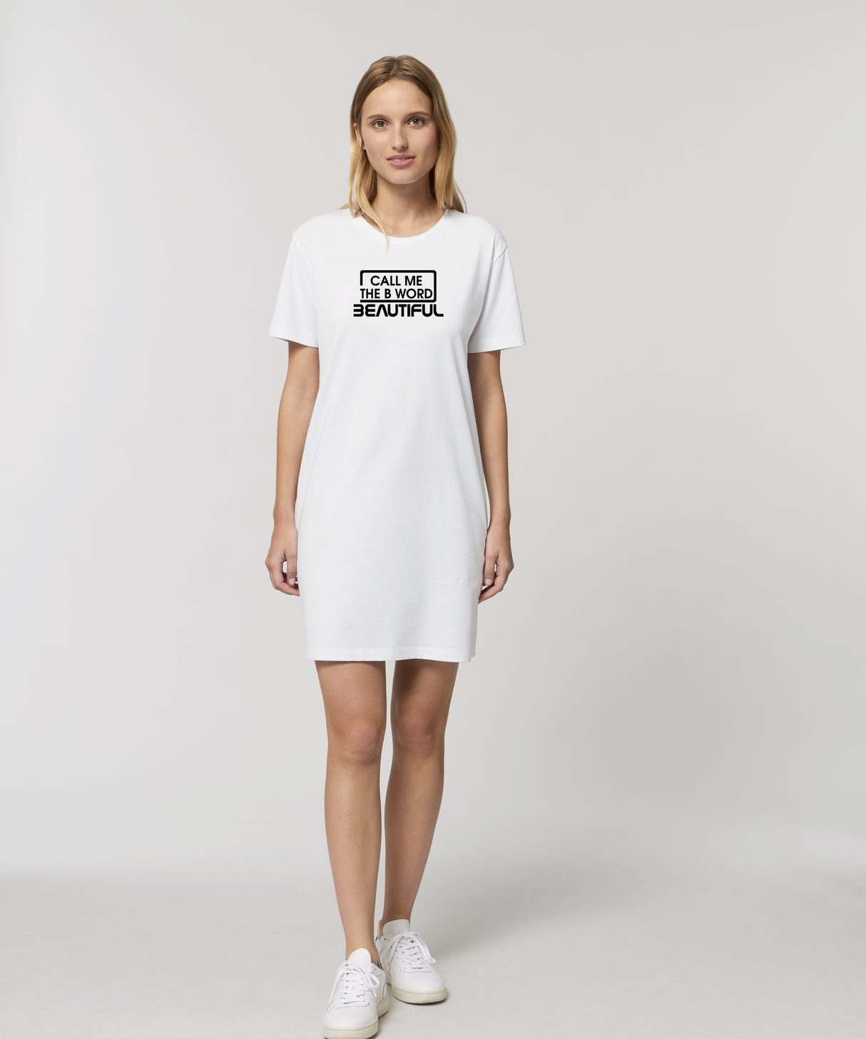 Black white t shirt dress hot sale