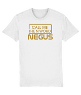 Call Me The N Word Negus, Men's, Organic Ring Spun Cotton T-Shirt, Gold Logo
