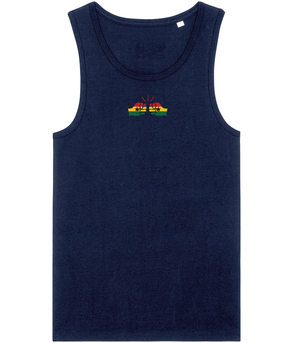 We Run Tings, Ghana, Men's, Organic Cotton, Tank/Vest Top, Small Centre Logo