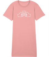 We Run Tings, White Logo, Organic Cotton T-Shirt Dress
