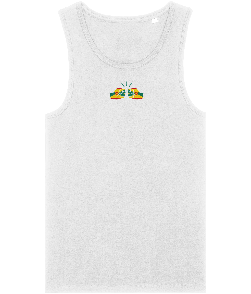 We Run Tings, Grenada, Men's, Organic Cotton, Tank/Vest Top, Small Centre Logo