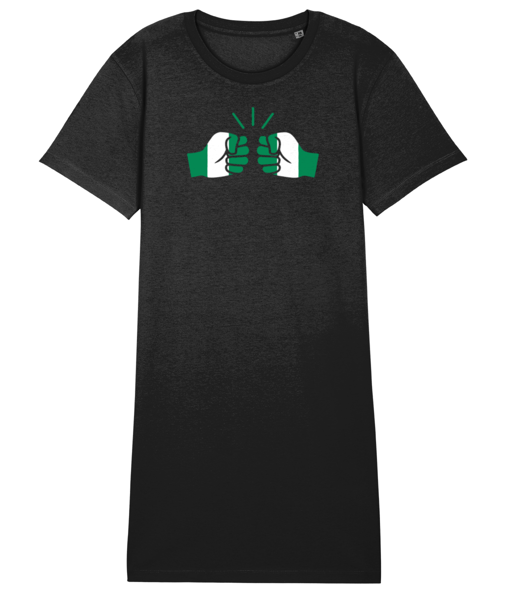 We Run Tings, Nigeria, Organic Cotton T-Shirt Dress