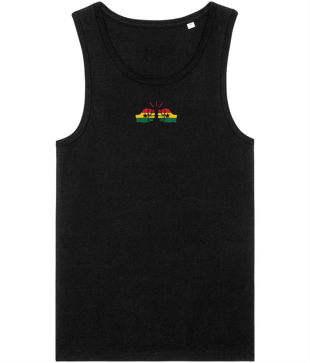 We Run Tings, Ghana, Men's, Organic Cotton, Tank/Vest Top, Small Centre Logo