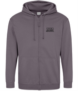 Call Me The B Word Beautiful, Cotton Zip Up Hoodie, Black Logo