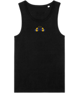 We Run Tings, Barbados, Men's, Organic Cotton, Tank/Vest Top, Small Centre Logo