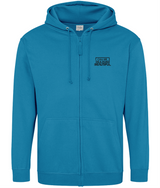 Call Me The B Word Beautiful, Cotton Zip Up Hoodie, Black Logo