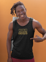 Call Me The N Word Negus, Men's, Organic Tank Top, Gold Centre Logo, Various Colours