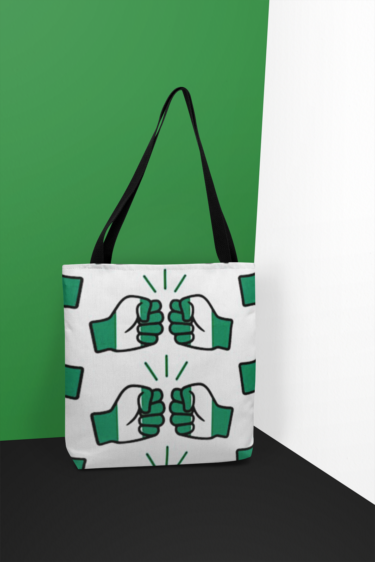 We Run Tings, Nigeria, Tote Bag, Open Top, Medium, 41 x 41 cm